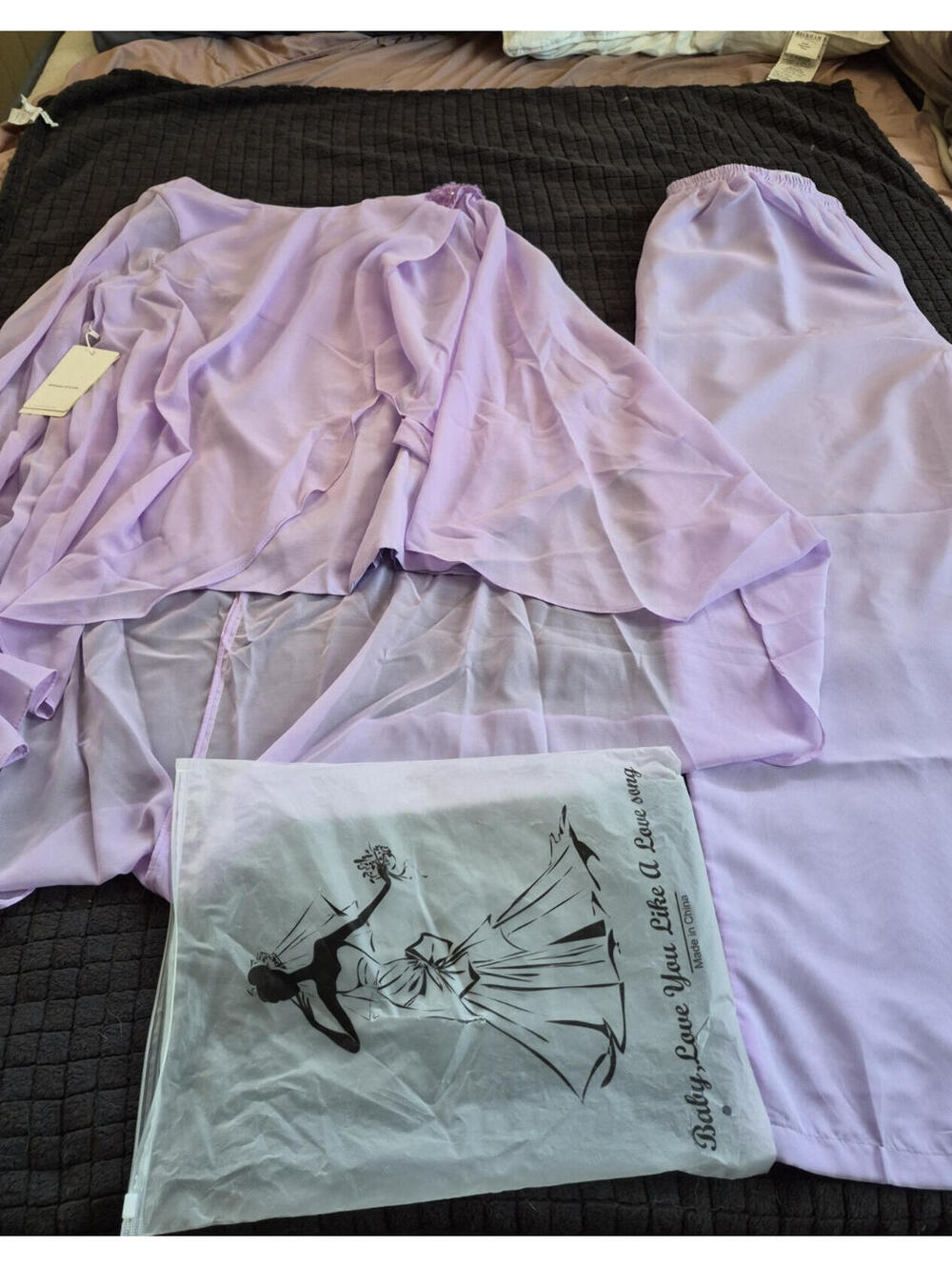 Witness of Love Lavender XL Women's 2 Piece Set Top and Pants, New with Tags